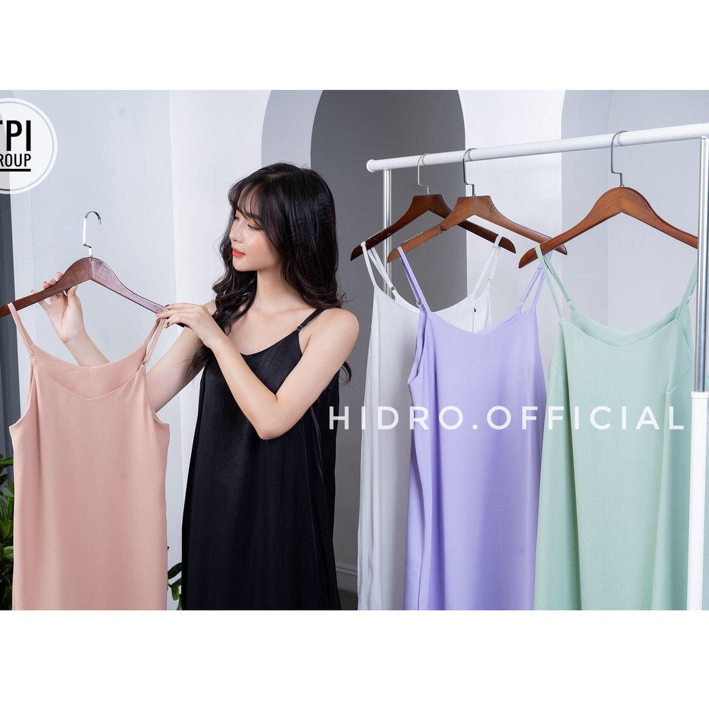 Váy hai dây đũi Hàn siêu mát dáng suông phong cách trẻ trung
