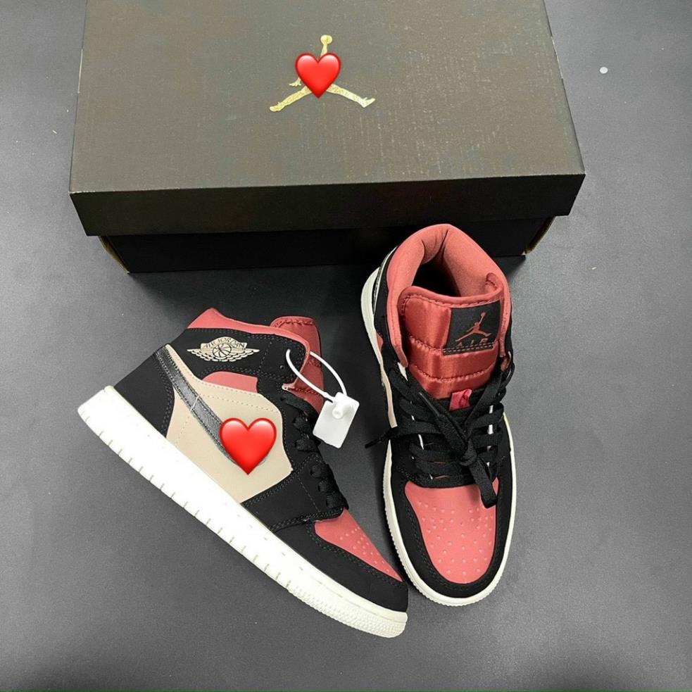 Giày Sneaker Jordan 1 Mid Cayon Rust ,Giày Jordan Cayon Rust Thể Thao Nam Nữ Full Phụ Kiện