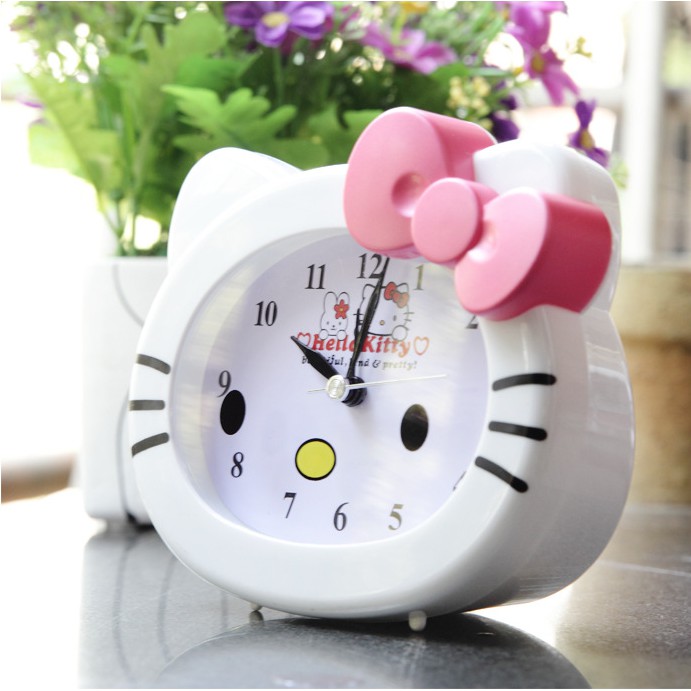 Đồng Hồ Báo Thức Để Bàn Hình Hello Kitty Cho Bé