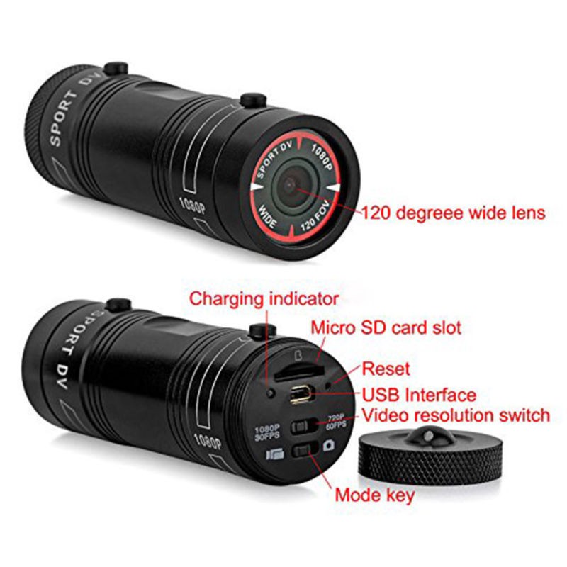 [COD]-Mini F9 HD 1080P Bike Motorcycle Helmet Sport Camera Video Recorder DV Camcorder