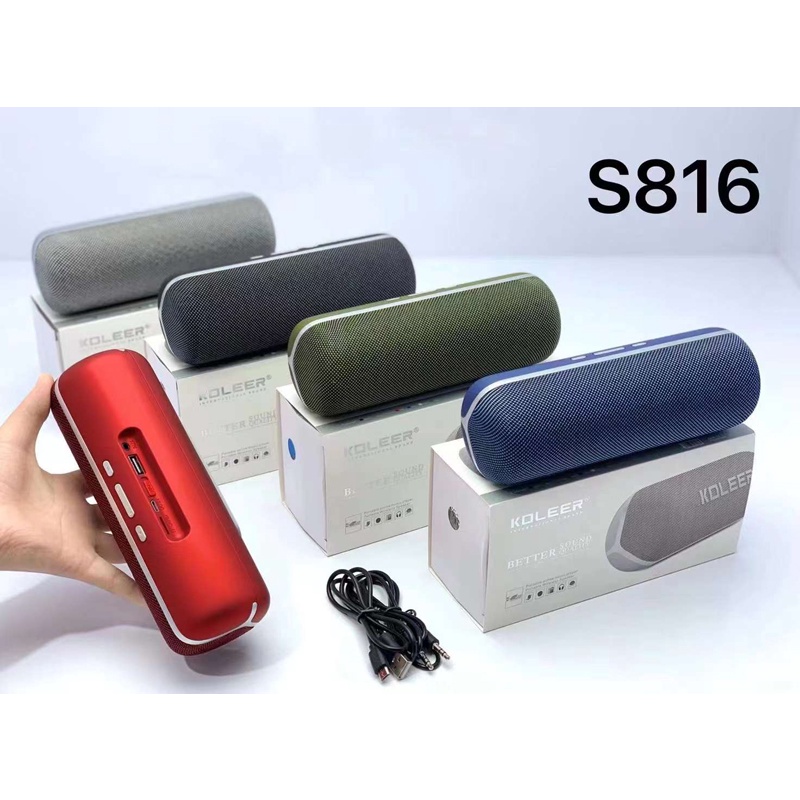 Loa bluetooth KOLEER S816 hỗ trợ USB/TF/AUX/FM - âm thanh cực hay (Nhiều màu) Phụ kiện 1986