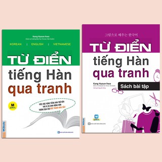 Combo Từ Điển Tiếng Hàn Qua Tranh + Sách Bài Tập