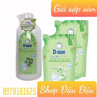 Combo 1 chai 2 túi nước rửa bình sữa D-nee - Hàng Thái Lan Chính Hãng