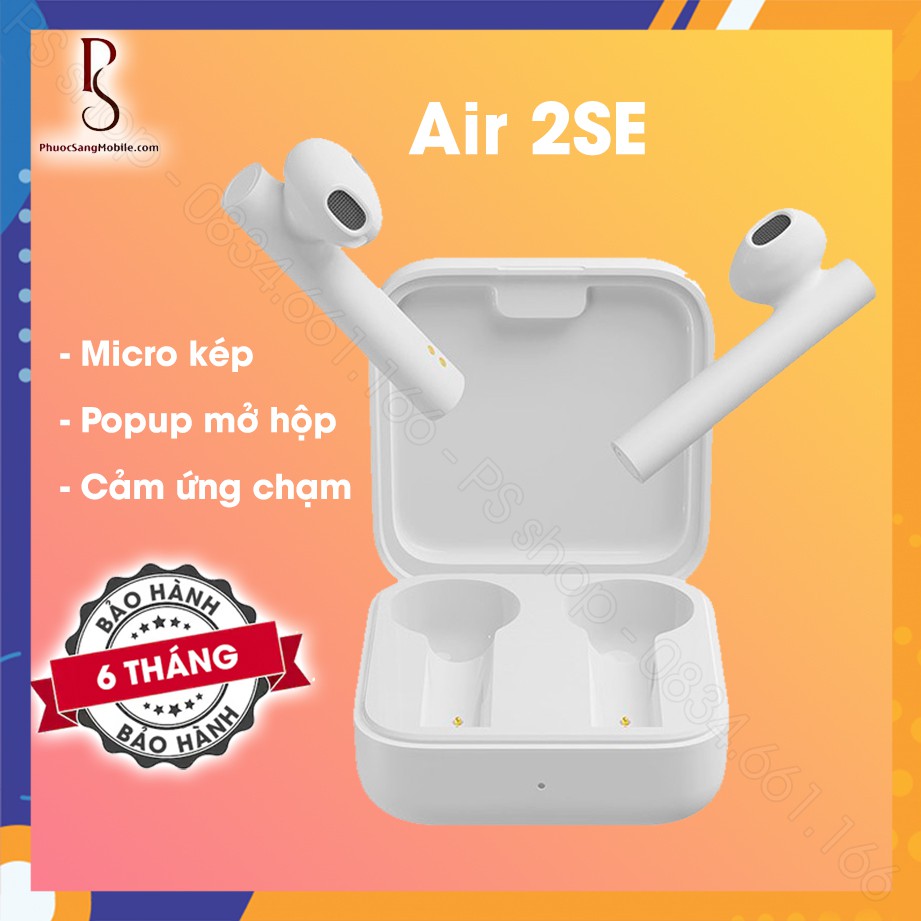 Tai nghe không dây bluetooth Xiaomi Air 2SE chính hãng - Ngăn nước - Độ trễ thấp - Chống ồn - Chống bám vân [BH 6 tháng]