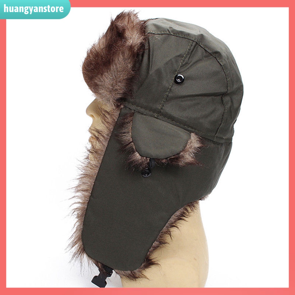 HY| Mũ giữ ấm trùm đầu che tai vào mùa lạnh Unisex