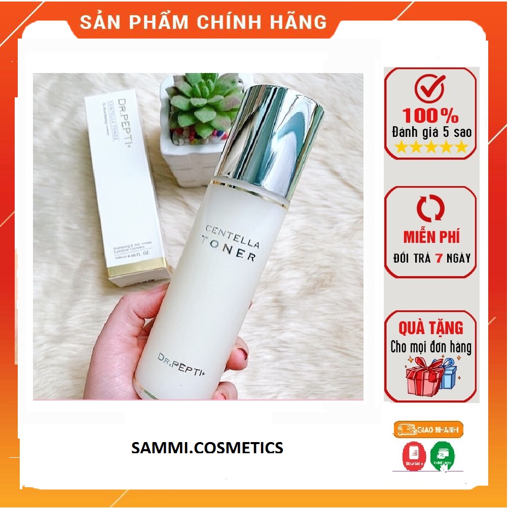 Nước Thần Siêu Căng Bóng Centella Toner - Dr.Pepti - Nước hoa hồng cho da khô da nhạy cảm
