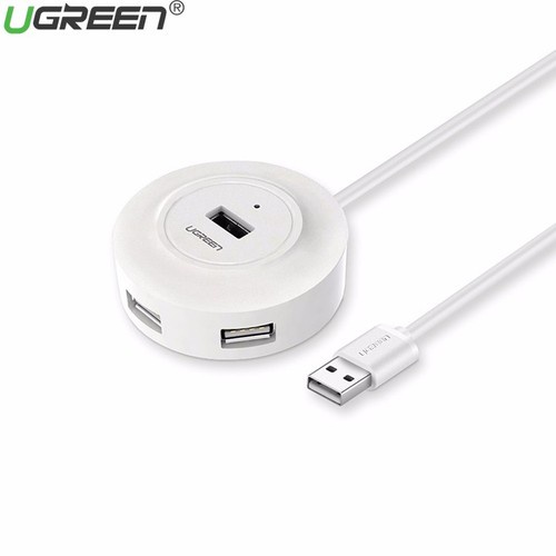 Hub USB 2.0 1 ra 4 cổng Cao cấp Ugreen 20270 20277 Chính hãng CR106 dây 80cm