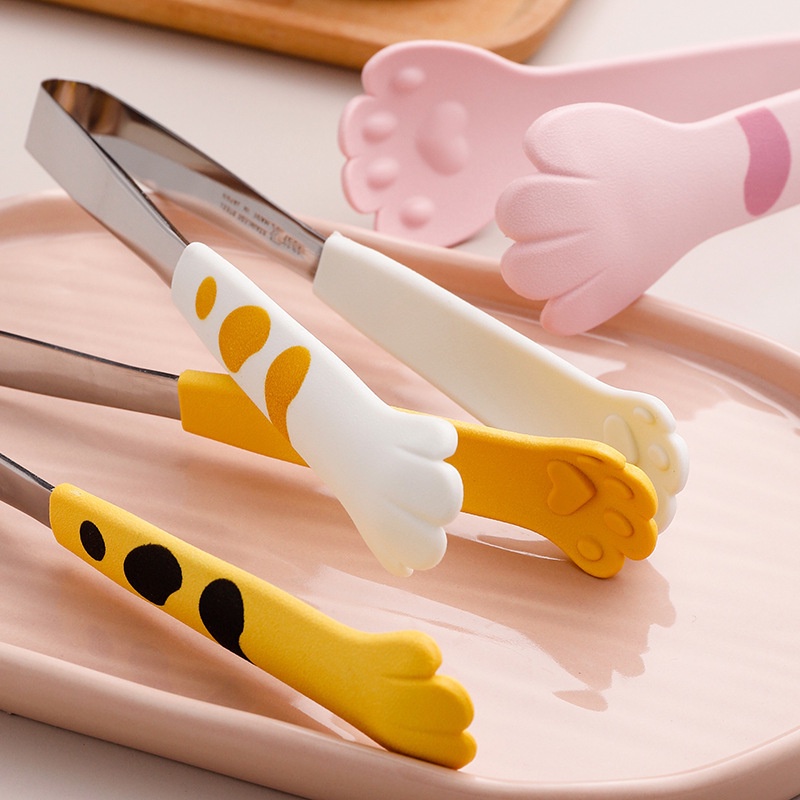 1 Kẹp Gắp Thức Ăn 12CM Hình Chân Mèo Dễ Thương