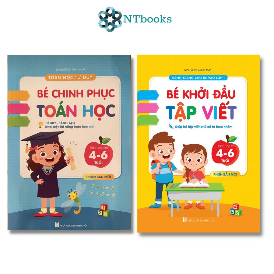 Sách Bé chinh phục Toán học - Bé khởi đầu Tập viết - Dành cho trẻ từ 4-6 tuổi