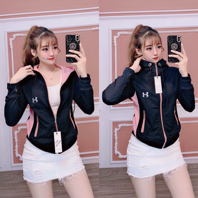 Áo khoác da cá logo thêu, HÌNH THẬT BẢNG MÀU chụp sàn | BigBuy360 - bigbuy360.vn