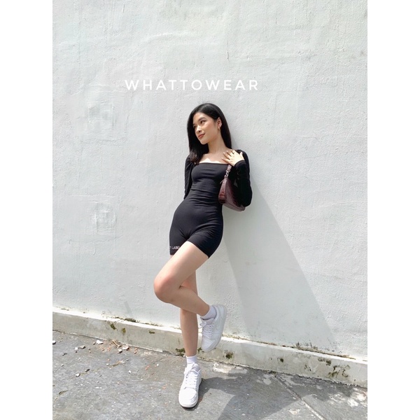 Playsuit cổ vuông tay dài Lucky Label | BigBuy360 - bigbuy360.vn