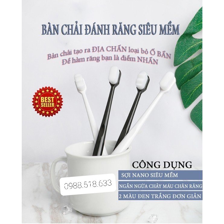 Bàn Chải Đánh Răng Cho Bé Lông Tơ Siêu Mềm Với Hơn 12000 Sợi Cao Cấp Chính Hãng