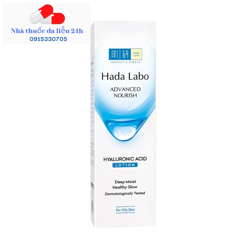 Lotion dưỡng Ẩm Dành Cho Da Dầu Hada Labo Advanced Nourish Hyaluron Lotion (Oily Skin)- Nhà thuốc da liễu 24h