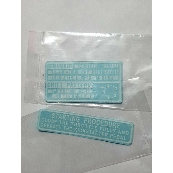 Tem thông số Tiếng anh Xe WAVE THÁI 110