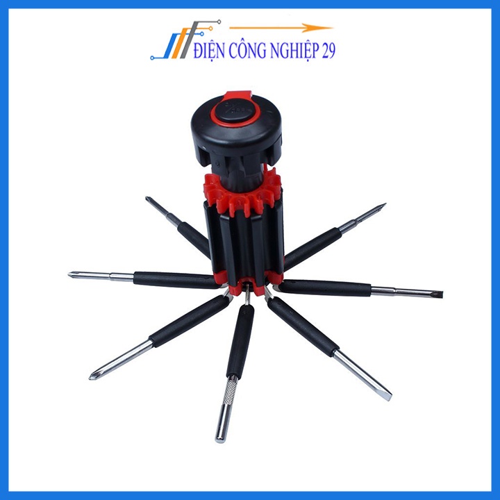 Bộ Tô Vít 8 Trong 1 Có Đèn Pin Chưa Bao Gồm Pin