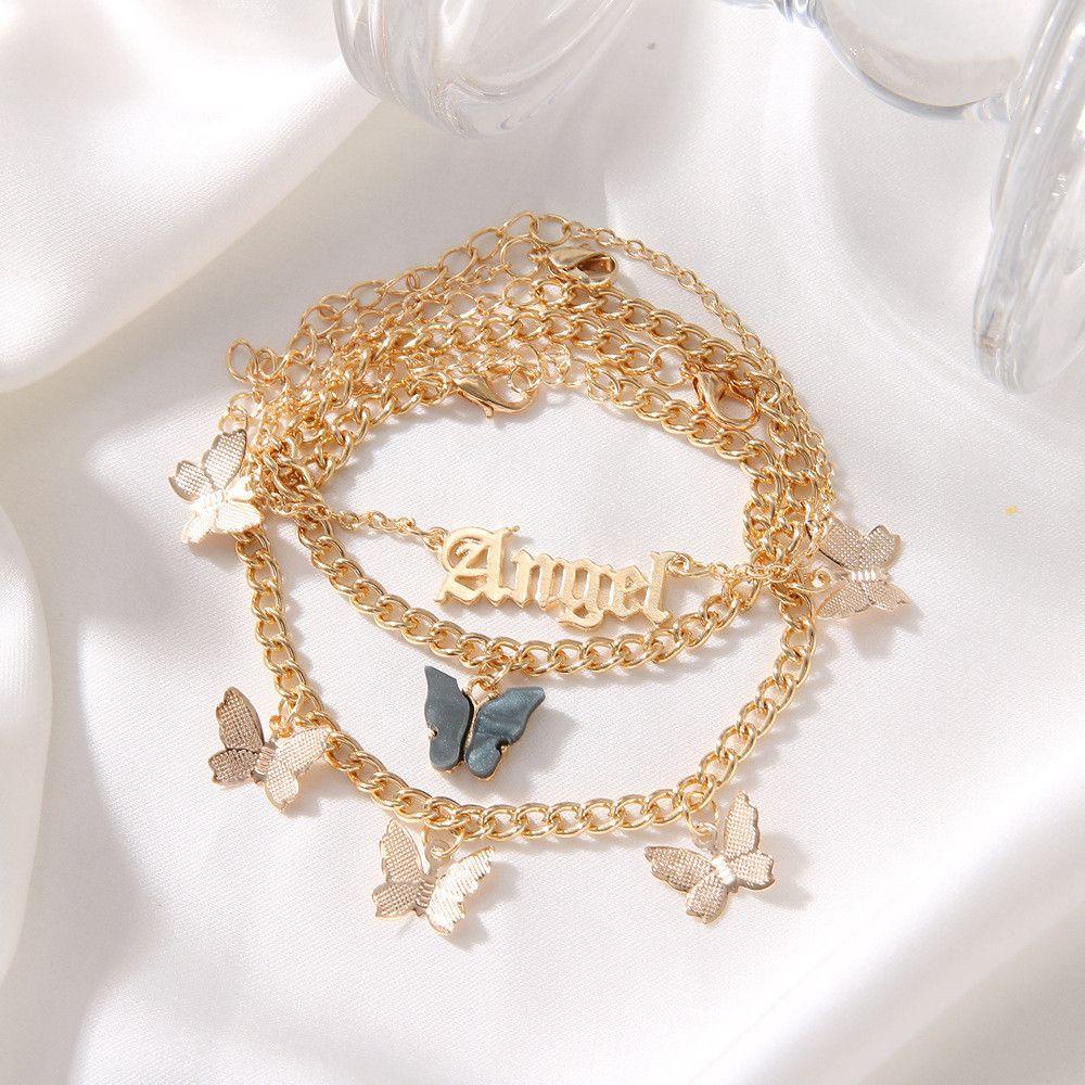 JUNE Set 3 Lắc Chân Bohemian Hình Bướm