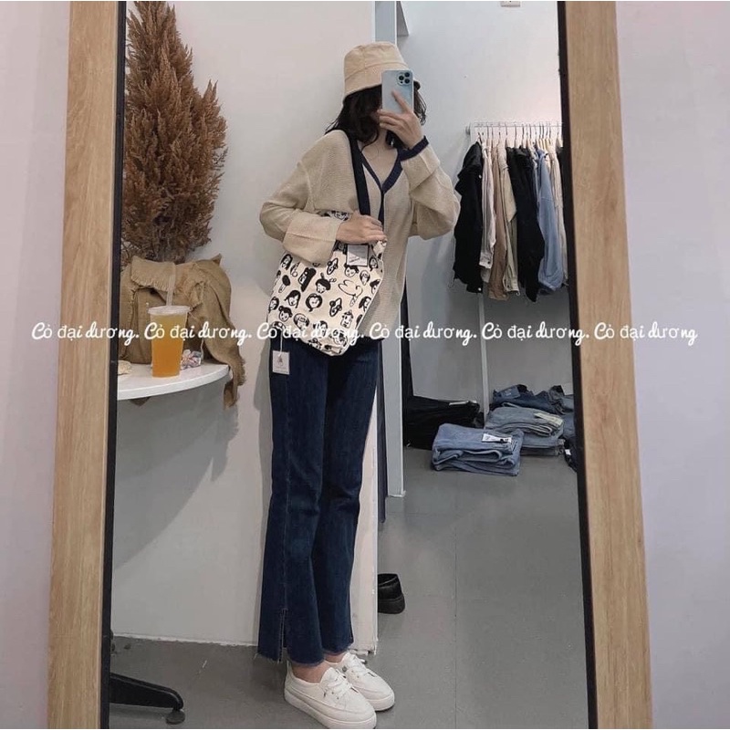 Quần jeans suông sẻ gấu ms188 | BigBuy360 - bigbuy360.vn