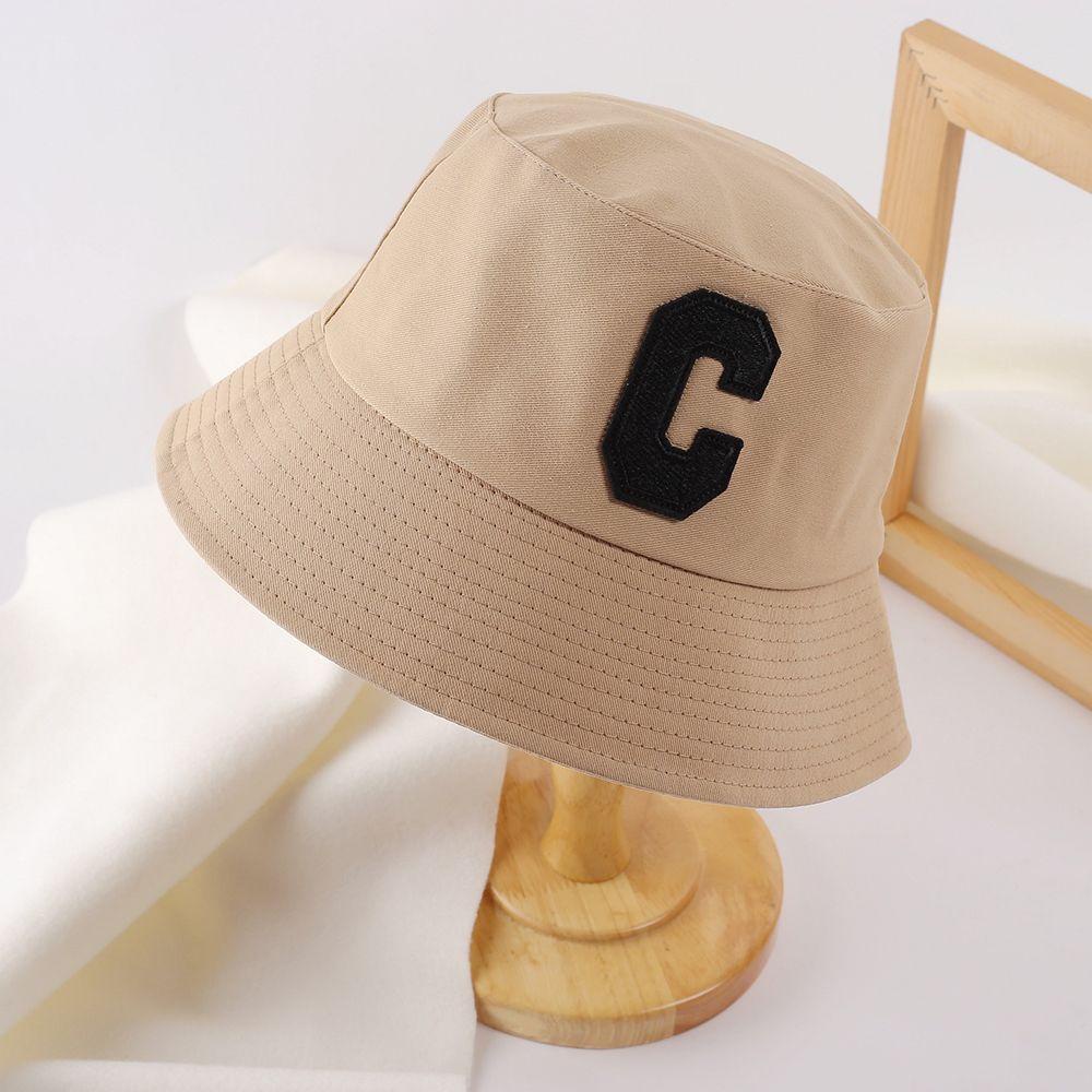 Nón Bucket Màu Trơn In Chữ C Thời Trang Mùa Hè Phong Cách Hàn Quốc Cho Nữ