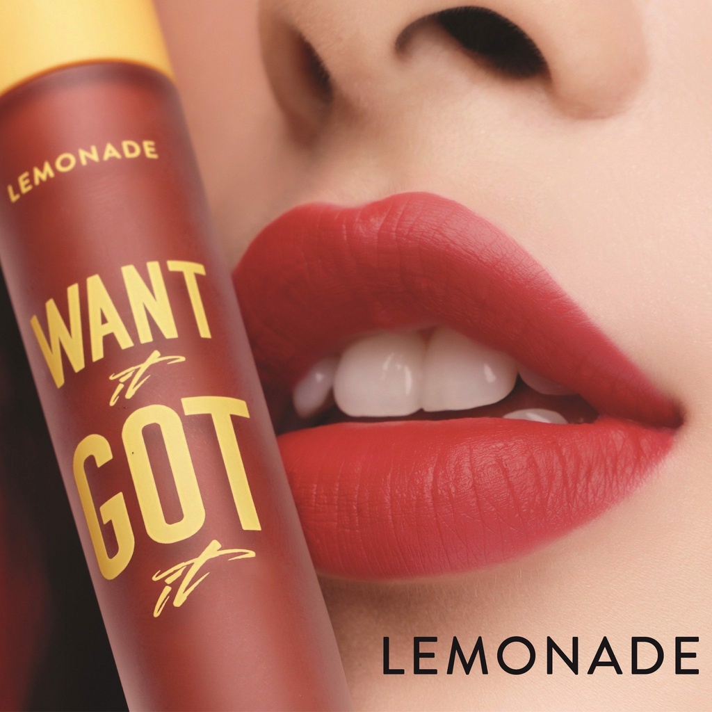 Son Kem Lì Nhẹ Môi Lemonade Màu Đỏ Đất I Want