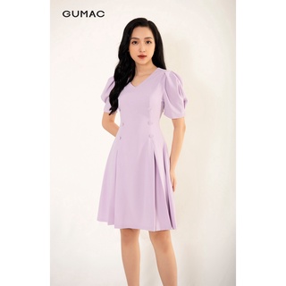 Đầm xòe nút trang trí gumac db3217