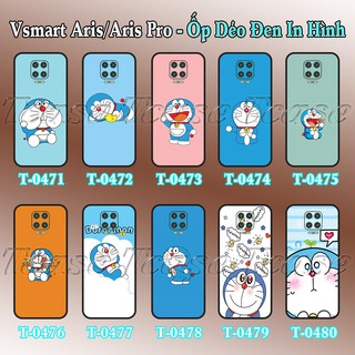 Ốp lưng Vsmart Aris/ Aris Pro dẻo đen in hình Hoạt hình Chú mèo Doraemon