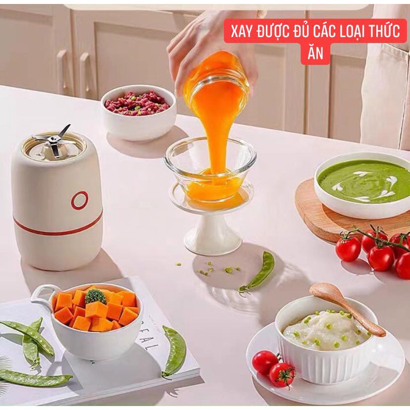 [6 LƯỠI XAY CỰC NHUYỄN] Máy Xay Đa Năng 3 Cối Thuỷ Tinh, Xay Thịt, Xay Rau Củ Quả Và Các Loại Hạt