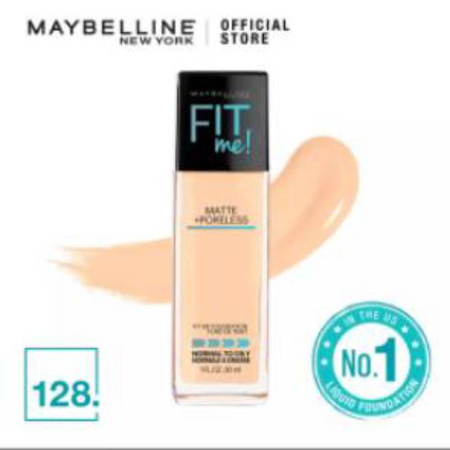 (hàng Mới Về) Kem Nền Dạng Lỏng Maybelline Fit Me + Che Phủ Lỗ Chân Lông Màu Nude Tự Nhiên 220 128