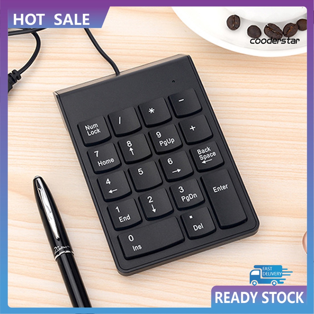 Bàn phím số mini 18 phím có dây cho máy tính laptop