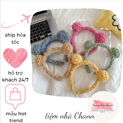 Băng đô cài tóc gấu siêu cute
