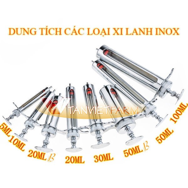 Ống tiêm thuốc thú y inox loại 30 ml