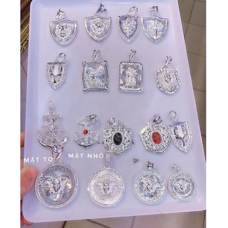 Mặt dây chuyền nam bạc ta hình mỏ neo nạm đá-Minh Tâm Jewelry