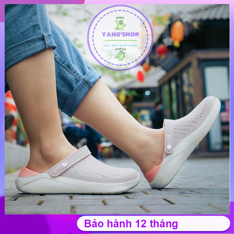 Dép Sục Nữ Literide Dép Bít Đầu Mềm Nhẹ Chống Trơn Trượt Màu Hồng Nhạt Siêu Dễ Thương