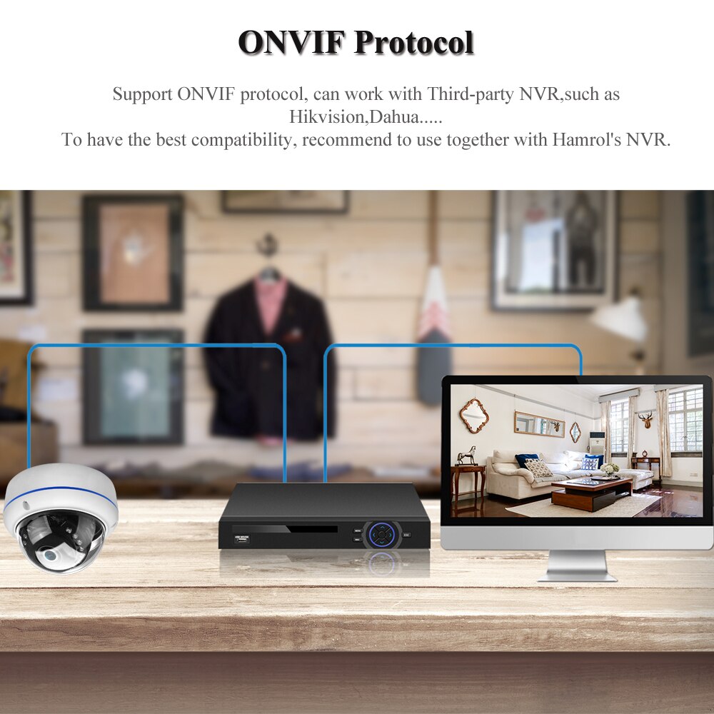 EVKVO - ICSEE APP Indoor / Outdoor Không thấm nước & Chống phá hoại FHD 3MP POE IP Camera CCTV Home Security Surveillance CCTV Camera Infrared Night Vision Motion Detection POE Module Optional Camera ONVIF P2P