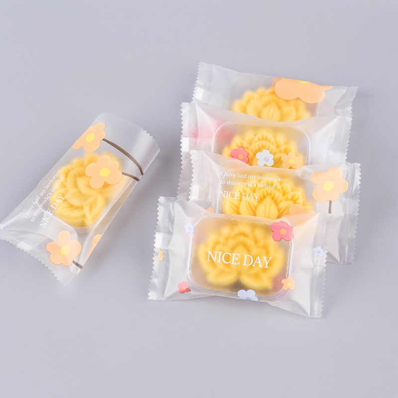 7*12Cm Transparent Biscuit Packaging Bag Candy Cake Baking Bag Opp Fancy Snack Bag Flower Tea Packaging