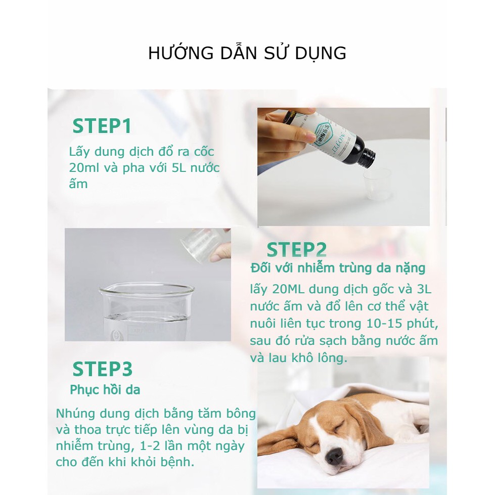 Thuốc tắm đặc trị bệnh ngoài da thú cưng [ MOOKIPET ]