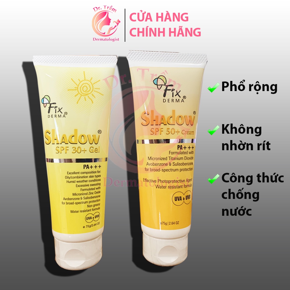 Kem chống nắng Fixderma Shadow SPF 50+ / SPF 30+