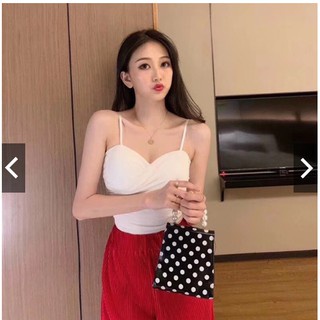 Áo Bra 2 Dây Mảnh Xoắn Ngực Vải Gân Tăm Có Mút Nâng Ngực Siêu Mát, Siêu Sexy, Siêu Hót _ AL110