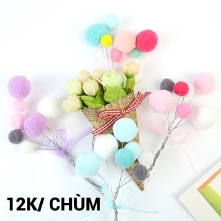 Phụ kiện sinh nhật - Chùm bông sắc màu