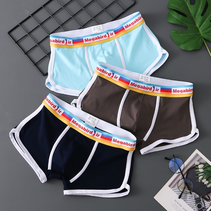 Quần Lót Boxer Cotton Thoáng Khí Co Giãn Thời Trang Hàn Quốc Cho Nam