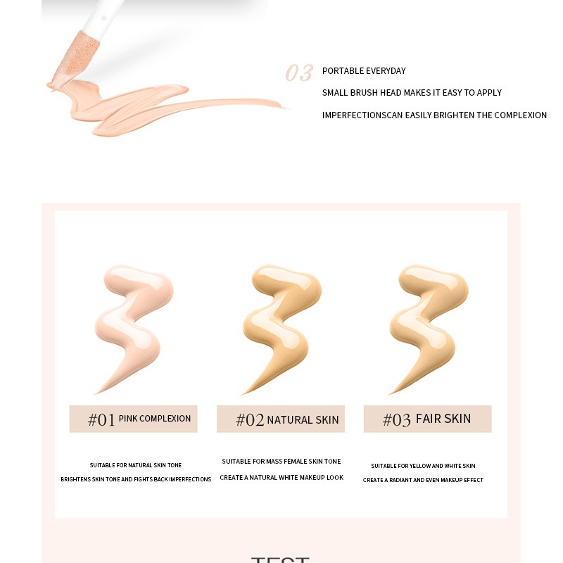 [Hàng mới về] Kem che khuyết điểm dưỡng ẩm dịu nhẹ không tì vết lâu trôi | BigBuy360 - bigbuy360.vn