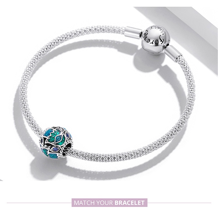 Mặt đồ trang sức BAMOER BSC565  bạc 925 hình bàn tay may mắn