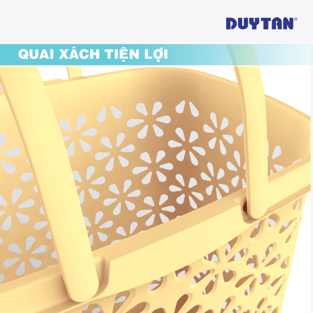 Kệ Bông Nhựa Duy Tân 2 tầng có bánh xe - Kích thước 49,5 x 32,6 x 79,4 cm