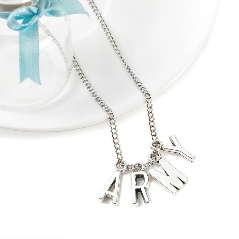 Vòng cổ Mặt Chữ ARMY Thời Trang Cho Nam Và Nữ