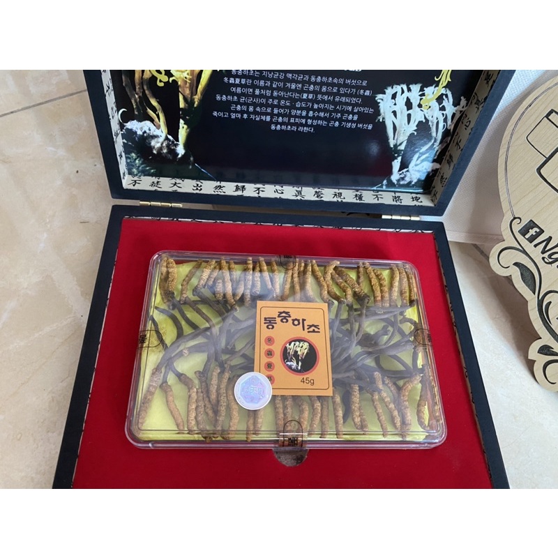 [ Chính hãng ] Đông Trùng Hạ Thảo Nguyên Con Hàn Quốc Hộp Gỗ 45g
