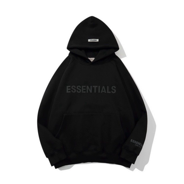 Áo hoodie, Áo nỉ in chữ ESSENTIALS cực hot phom rộng phong cách Hàn Quốc