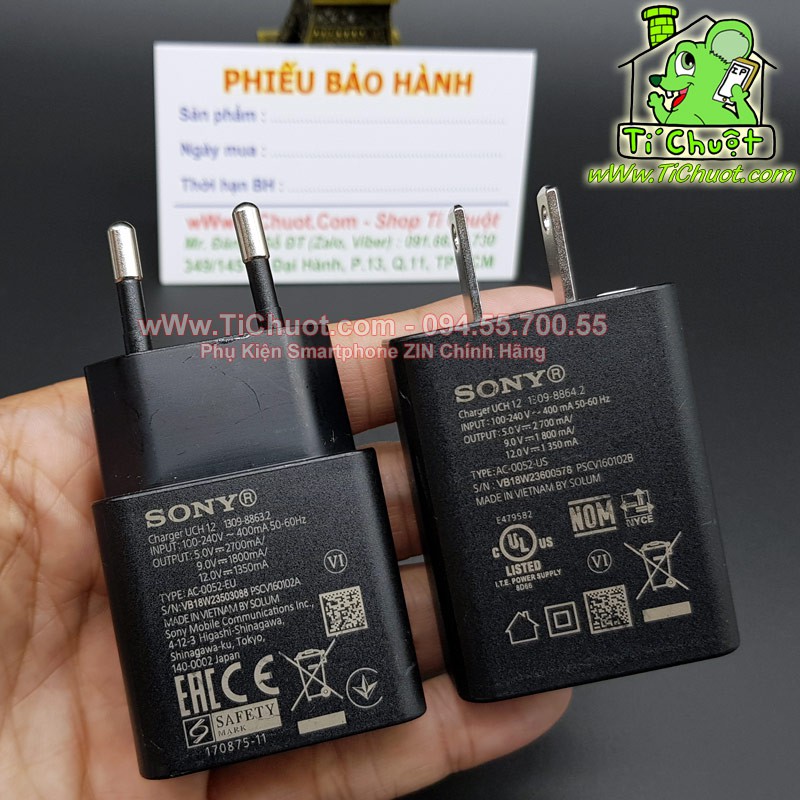 [ZIN Chính Hãng] Củ Sạc Nhanh Sony UCH12 ZIN (có Pump Express 2.0 &amp; QC 3.0)