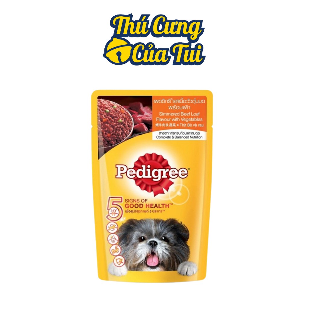 Thức Ăn Pate Mềm Cho Chó Con, Chó Lớn Pedigree Gói 130g - Thú Cưng Của Tui