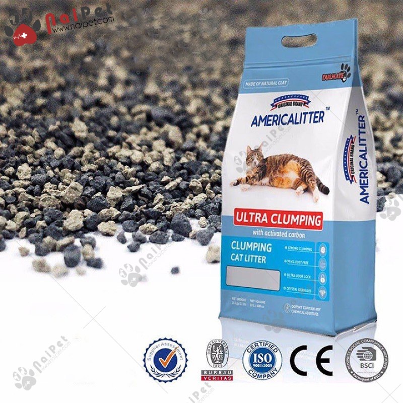 Cát Vệ Sinh Cát Đất Sét Cho Mèo America Litter 10L