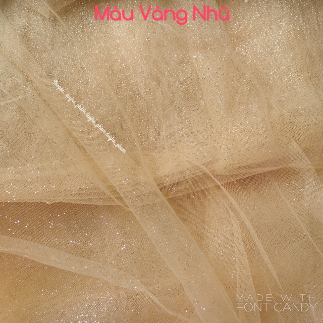 VẢI LƯỚI KIM TUYẾN NHŨ XINH XẮN
