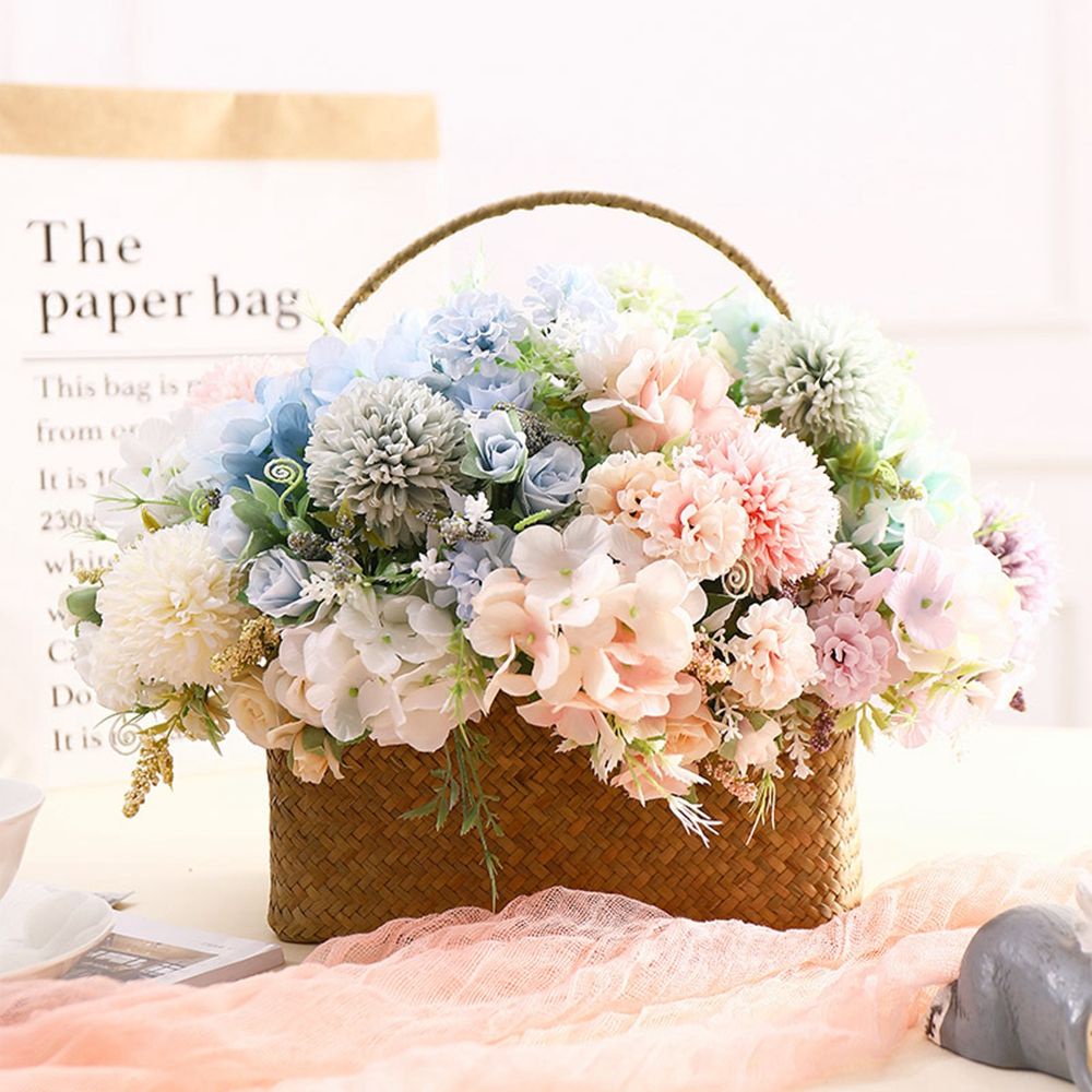 1 Bó Hoa Hồng Nhân Tạo 30cm Bằng Lụa Nhiều Màu Sắc Dùng Trang Trí Nhà Cửa / Tiệc Tùng Diy